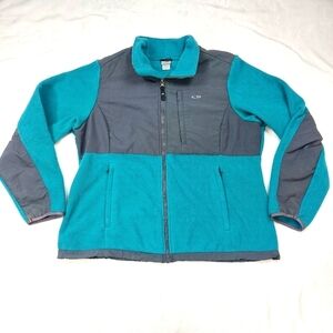 CHAMPION C9 WOMEN'S GREEN TEAL GRAY 100% POLYESTER FLEECE JACKET SIZE LARGE